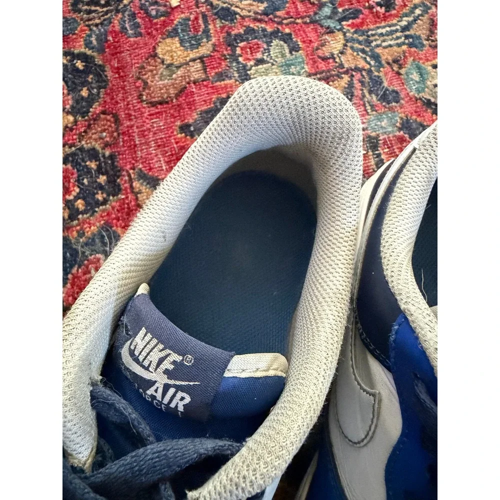 Nike Air Force 1 Low White Royal Blue Leather Sneakers Size 8 FQ8825-100